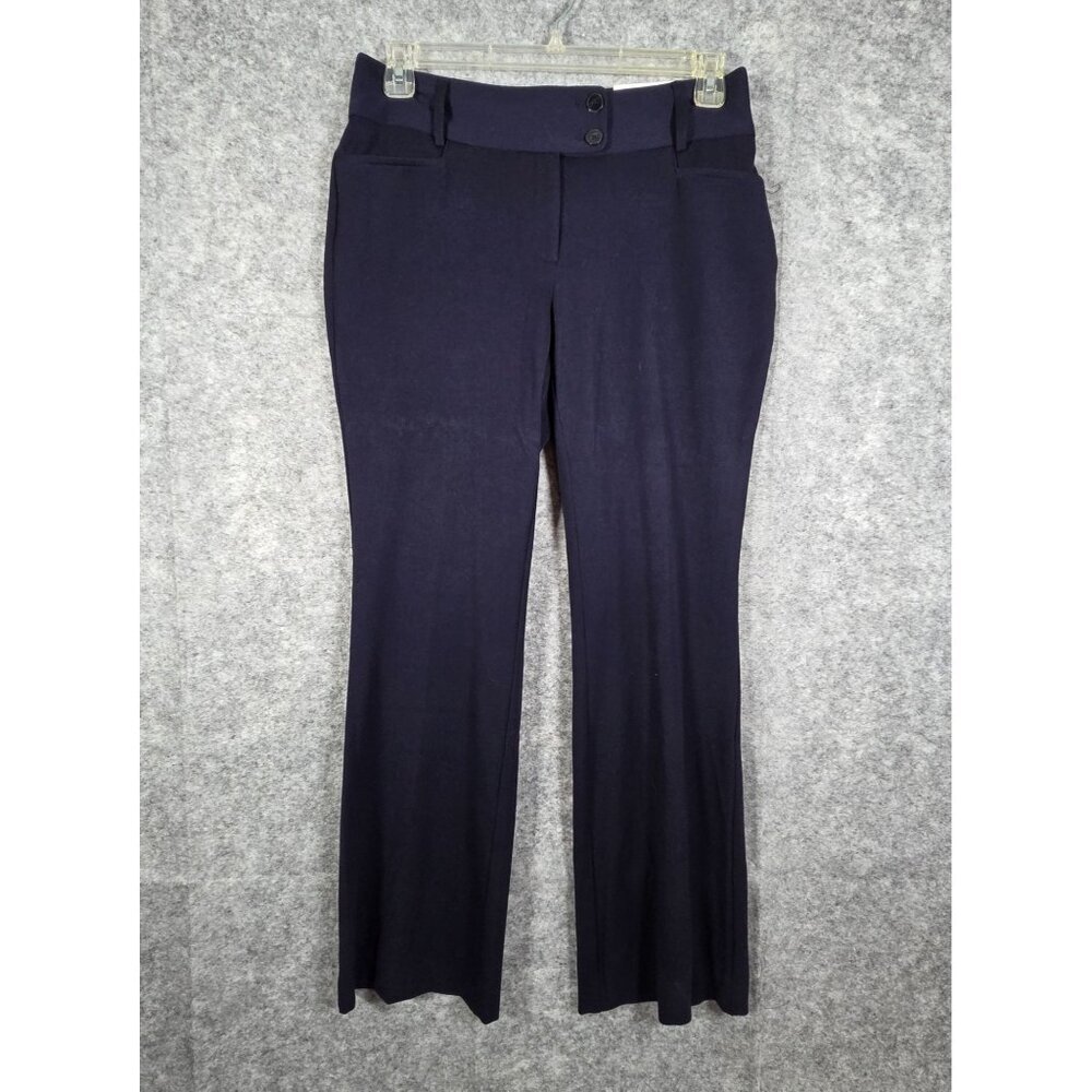 Rafaella NWT Curvy Boot Trousers Women Size 6 Navy High Rise Dress Pants Career